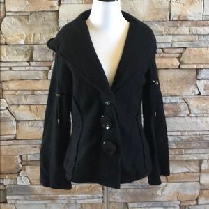 Hooded wool jacket